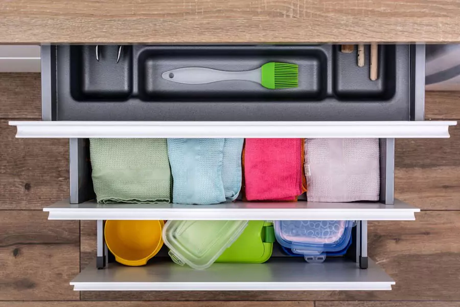 Deep Drawer Organize Kitchen